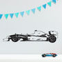 Formula One Racing Car Vinyl Wall Sticker, thumbnail 1 of 6