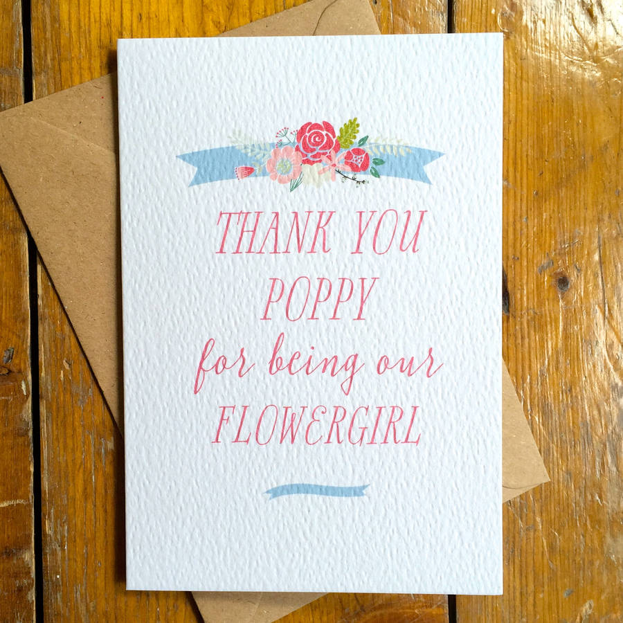 Personalised Ribbon Thank You Bridesmaid Card By Arbee ...