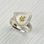 Silver And 18ct Gold Cluster Ring, thumbnail 1 of 4