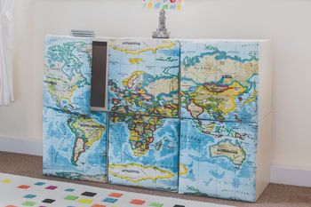 Children's Padded Map Storage Cube, 2 of 2