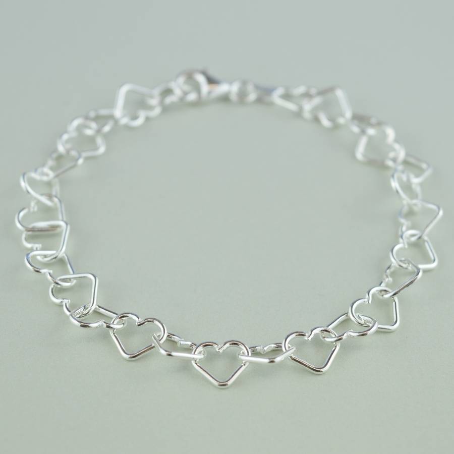 sterling silver heart bracelet by lily charmed | notonthehighstreet.com