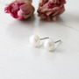 Sterling Silver Freshwater Pearl Ear Studs, thumbnail 4 of 5