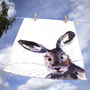 Inky Hare Tea Towel, thumbnail 7 of 7