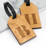 Personalised Wooden Letter Luggage Tags, thumbnail 1 of 4