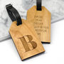 Personalised Wooden Letter Luggage Tags, thumbnail 3 of 4