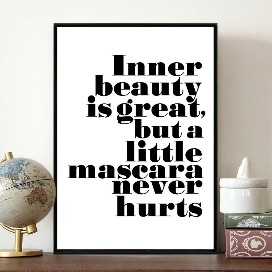 Mascara Quote Print, 1 of 2