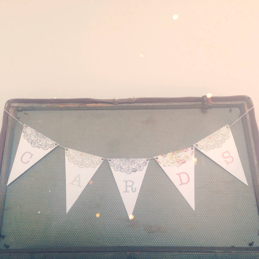 Lovely 55 Card Wedding Bunting