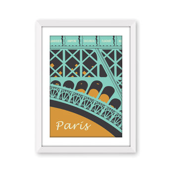 Paris Eiffel Tower Art Print, 4 of 4