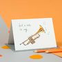 'Just A Note To Say' Illustrated Instruments Card, thumbnail 4 of 5