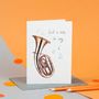 'Just A Note To Say' Illustrated Instruments Card, thumbnail 3 of 5