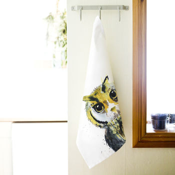 Inky Owl Tea Towel, 2 of 6