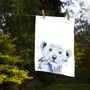Inky Polar Bear Tea Towel, thumbnail 4 of 6