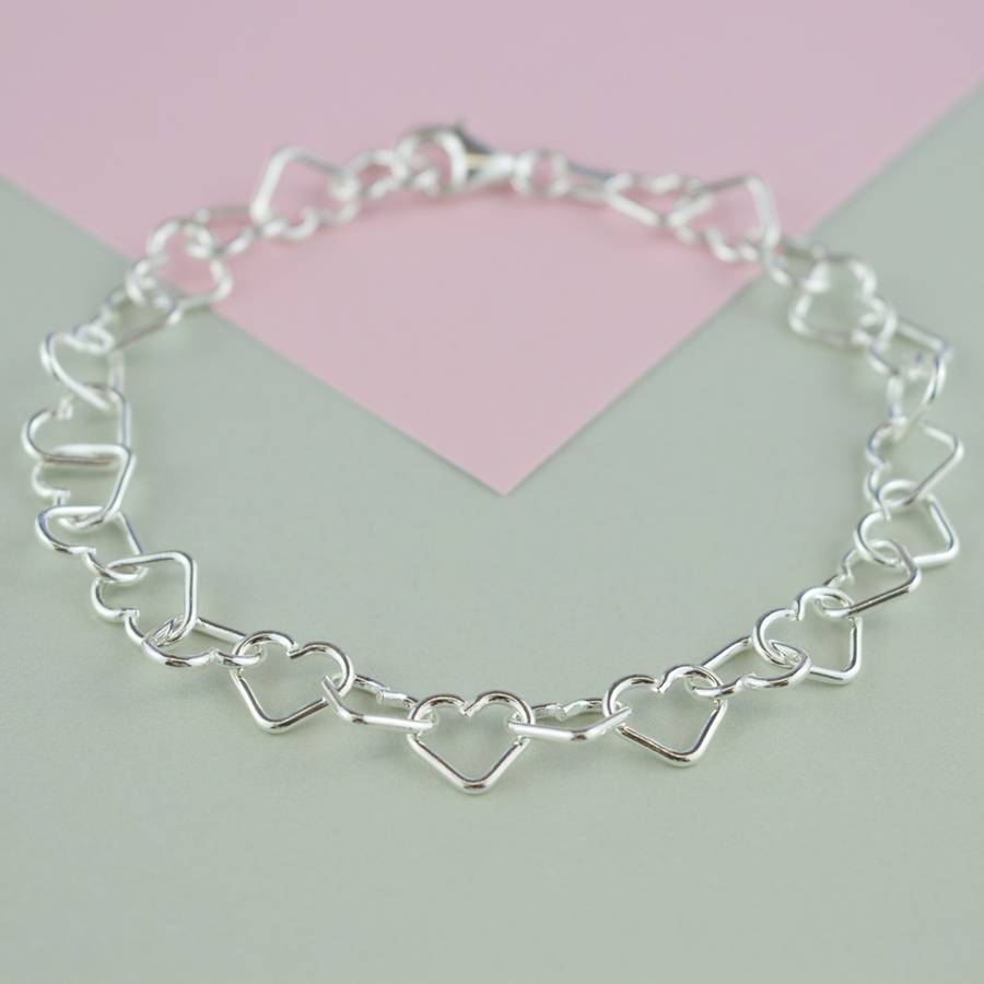 sterling silver heart bracelet by lily charmed | notonthehighstreet.com