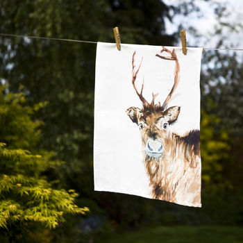 Inky Reindeer Tea Towel, 8 of 8