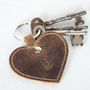 Personalised Leather Heart Keyring, thumbnail 3 of 11