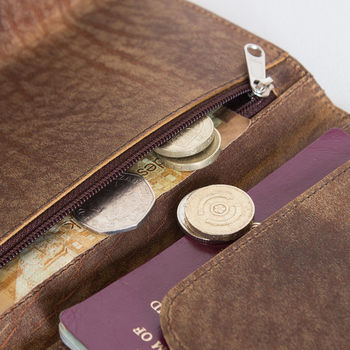 Personalised Leather Travel And Currency Wallet, 3 of 12