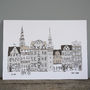 Copenhagen Skyline Print In Grey, thumbnail 2 of 4