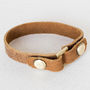 Personalised Leather And Brass Bracelet, thumbnail 3 of 7