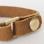 Personalised Leather And Brass Bracelet, thumbnail 4 of 7