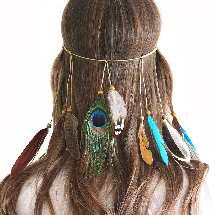 bohemian feather headdress by the gorgeous company | notonthehighstreet.com
