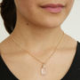 Rose Quartz Pearl Woven Necklace, thumbnail 3 of 6