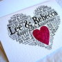 Personalised 20th Wedding Anniversary Love Sparkle Card, thumbnail 5 of 12
