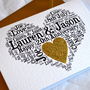 Personalised 20th Wedding Anniversary Love Sparkle Card, thumbnail 2 of 12