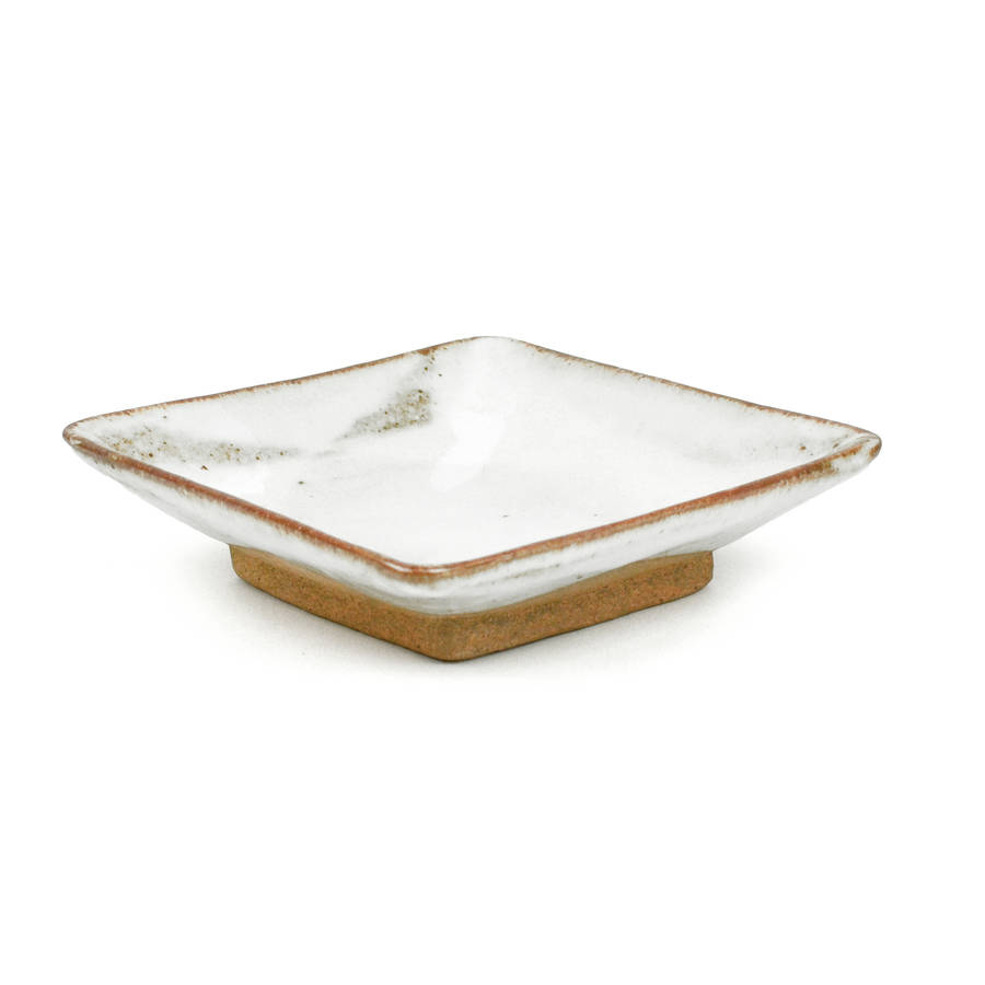 stoneware square dessert plate by nom living