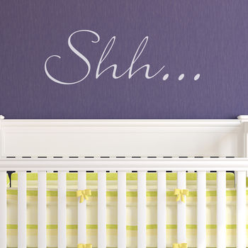 'Shh…' Nursery Wall Sticker, 2 of 4