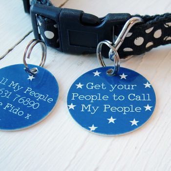 Get Your People To Call My People Personalised Pet Tag, 4 of 4