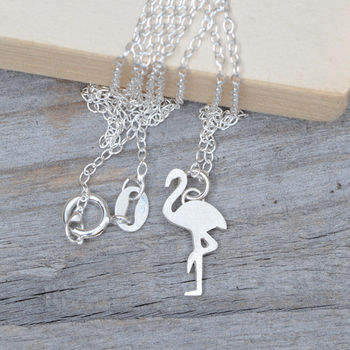 Flamingo Necklace In Sterling Silver, 2 of 4