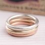 Solid Gold Halo Stacking Ring Set, thumbnail 1 of 6