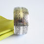 Silver Plated Carved Scroll Statement Cuff Bracelet, thumbnail 2 of 3