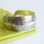 Silver Plated Carved Scroll Statement Cuff Bracelet, thumbnail 1 of 3