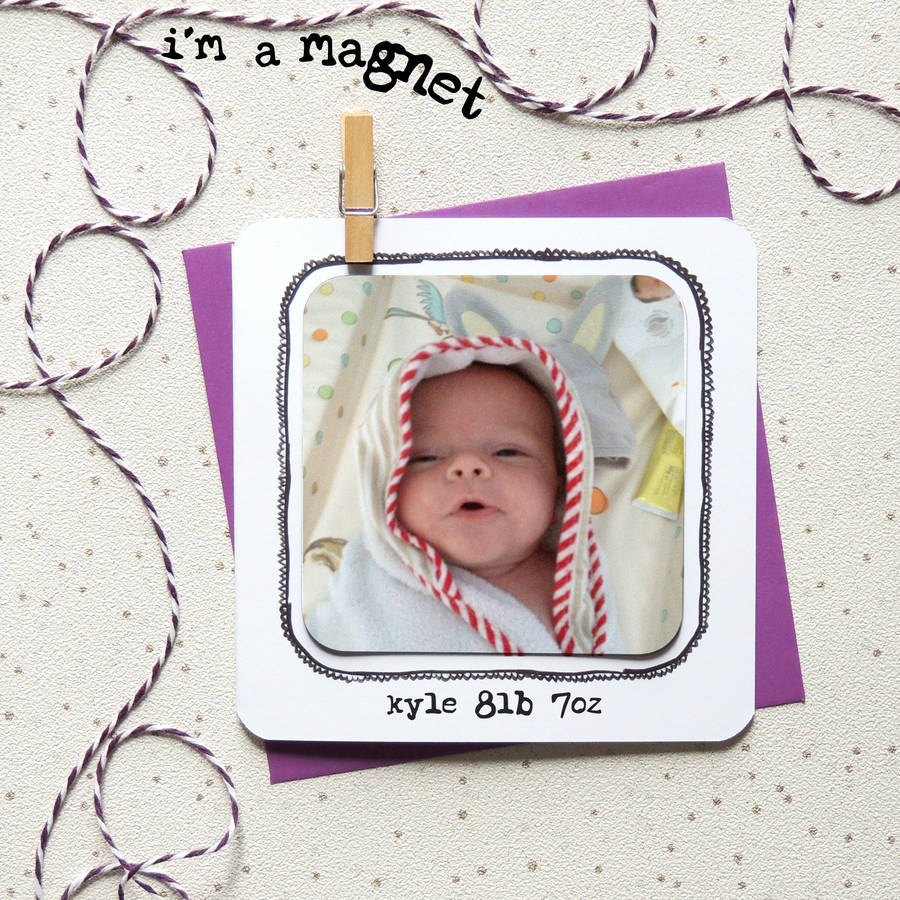 New Baby Photo Keepsake Card By Parsy Card Co