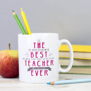 Personalised 'Best Teacher Ever' Secret Message Mug, 3 of 7