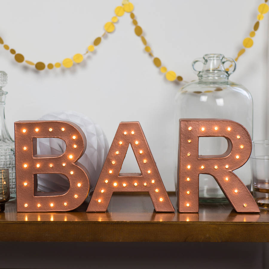 Handmade Bar Letter Light Sign By The White Bulb Notonthehighstreet