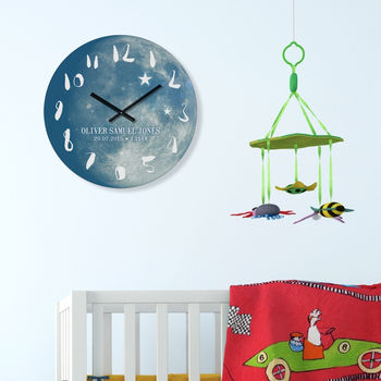 Personalised New Baby Phase Of The Moon Clock, 6 of 7