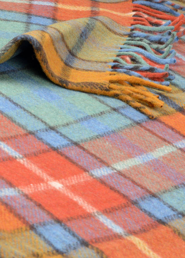 classic wool blanket in antique buchanan tartan by the tartan blanket