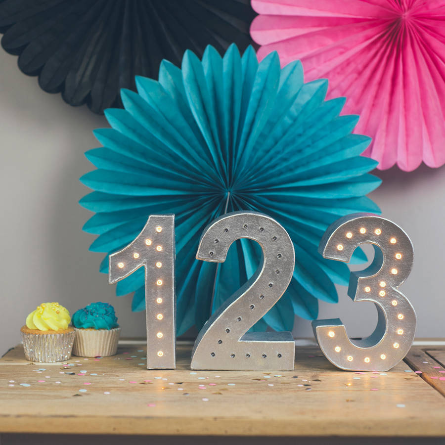 Handmade Number Light By The White Bulb | notonthehighstreet.com