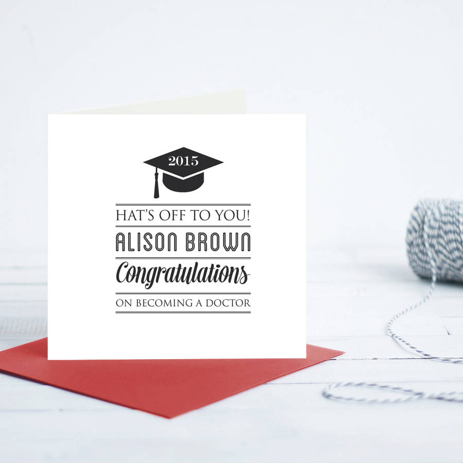 Graduation Personalised Card By Quirky Chocolate
