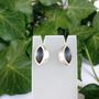 Sterling Silver Oxidised Ellipse Stud Earrings, thumbnail 2 of 7