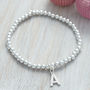 Personalised Sterling Silver Initial Ball Bracelet, thumbnail 1 of 3