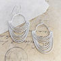 Layered Sterling Silver Statement Drop Earrings, thumbnail 1 of 4