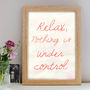 Relax Quote Print, thumbnail 4 of 6