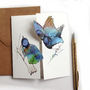 Blue Birds Square Card, thumbnail 1 of 2