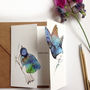 Blue Birds Square Card, thumbnail 2 of 2