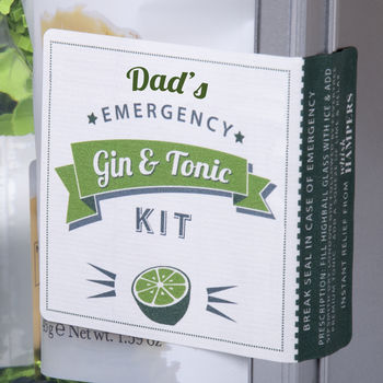 Dad's Emergency Gin And Tonic Kit With Crackers, 3 of 4