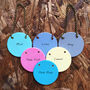 Personalised Pastel Leather Bottle Tag, thumbnail 5 of 7