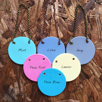 Personalised Pastel Leather Bottle Tag, 5 of 7